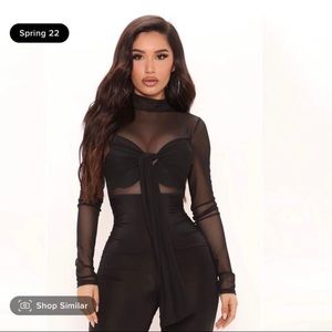 NWT Fashion Nova Mesh Jumpsuit